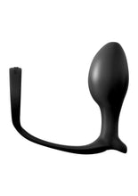 Load image into Gallery viewer, Anal Fantasy Collection Ass-Gasm Cockring Beginners Silicone Plug Slim - Black - 4in
