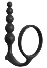 Load image into Gallery viewer, Anal Fantasy Collection Ass-Gasm Silicone Cockring Anal Beads - Black

