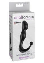 Load image into Gallery viewer, Anal Fantasy Collection Deluxe Perfect Silicone Plug - Black - 5.25in
