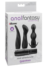 Load image into Gallery viewer, Anal Fantasy Collection Silicone Anal Adventure Kit Waterproof - Black
