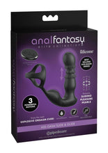 Load image into Gallery viewer, Anal Fantasy Elite Ass-Gasm Side and Glide Rechargeable Silicone Prostate Stimulator - Black
