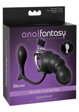 Load image into Gallery viewer, Anal Fantasy Elite Silicone Ass Gasm Cock Blocker Chastity Cage - Black
