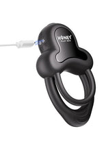 Load image into Gallery viewer, Anello App Control Vibrating Silicone Rechargeable Cock Ring with Clitoral Stimulator

