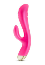 Load image into Gallery viewer, Aria Pleasin' AF Rechargeable Silicone Rabbit Vibrator - Fuchsia/Pink
