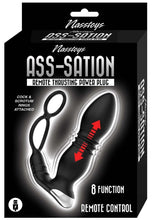 Load image into Gallery viewer, Ass-Sation Remote Thrusting Rechargeable Silicone Power Plug - Black
