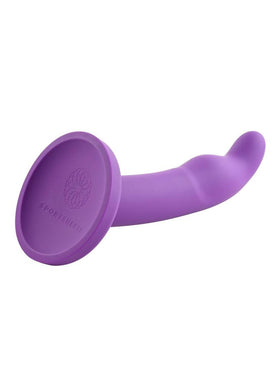 Astil Silicone Curved Dildo with Suction Cup - Purple - 8in