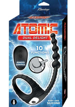 Load image into Gallery viewer, Atomic Dual Delight Rechargeable Silicone C-Ring and Anal Beads - Black
