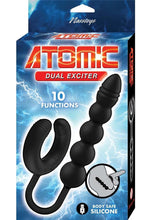 Load image into Gallery viewer, Atomic Dual Exciter Silicone Rechargeable Anal Stimulator - Black
