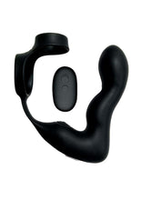 Load image into Gallery viewer, Atomic Inflatable P-Spot Rechargeable Silicone Vibrator with Remote - Black
