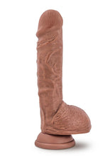 Load image into Gallery viewer, Au Naturel Big Billy Dual Dense Dildo with Balls - Caramel - 9in
