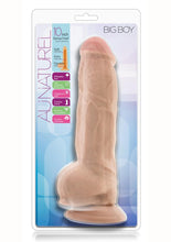 Load image into Gallery viewer, Au Naturel Big Boy Dildo with Balls - Flesh/Vanilla - 10in
