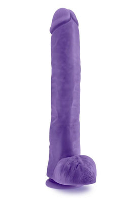Au Naturel Bold Daddy Dildo with Suction Cup - Purple - 14in