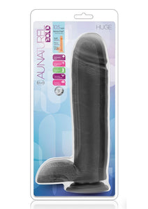 Au Naturel Bold Huge Dildo with Suction Cup - Black/Chocolate - 10.5in