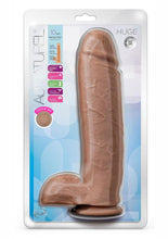 Load image into Gallery viewer, Au Naturel Huge Sensa Feel Dildo with Suction Cup - Caramel/Mocha - 10in
