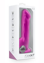 Load image into Gallery viewer, Avant D7 Ergo Silicone Dildo with Suction Cup - Purple/Violet - 7.5in
