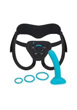 Load image into Gallery viewer, B Vibe Everybody Strap-On Harness Set with Silicone Dildo Peg - Teal - 6in
