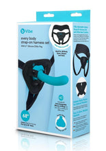 Load image into Gallery viewer, B Vibe Everybody Strap-On Harness Set with Silicone Dildo Peg - Teal - 6in
