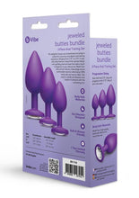 Load image into Gallery viewer, B-Vibe Jewel Butties Bundle Silicone Anal Plug
