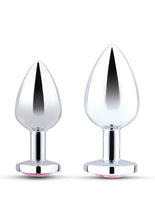 Load image into Gallery viewer, B-Vibe Jewel Metal Anal Plug Training - Pink/Silver - 2 Piece/Set
