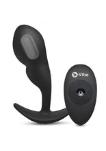 Load image into Gallery viewer, B-Vibe Remote Control P-Spot Rechargeable Silicone Snug Plug 145g - Black
