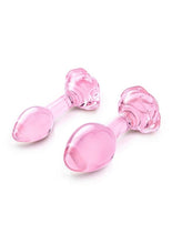 Load image into Gallery viewer, B Vibe Pink Roses Glass Butt Plug Training
