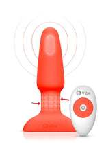 Load image into Gallery viewer, B-Vibe Rimming Plug 2 Rechargeable Silicone Anal Plug with Remote - Orange
