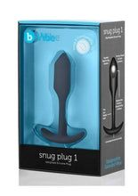 Load image into Gallery viewer, B-Vibe Snug Plug 1 Silicone Weighted Butt Plug - Black
