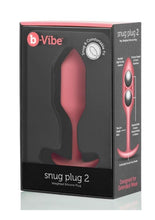 Load image into Gallery viewer, B-Vibe Snug Plug 2 Silicone Weighted Anal Plug - Coral/Orange
