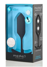 Load image into Gallery viewer, B-Vibe Snug Plug 3 Silicone Weighted Anal Plug - Black
