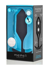 Load image into Gallery viewer, B-Vibe Snug Plug 5 Silicone Weighted Anal Plug - Black
