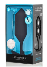 Load image into Gallery viewer, B-Vibe Snug Plug 6 Silicone Weighted Anal Plug - Black
