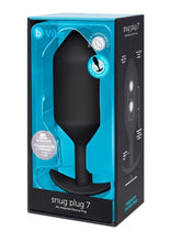 Load image into Gallery viewer, B-Vibe Snug Plug 7 Silicone Weighted Anal Plug - Black
