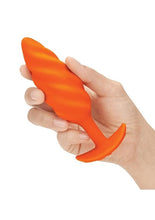 Load image into Gallery viewer, B-Vibe Swirl Textured Rechargeable Silicone Anal Plug

