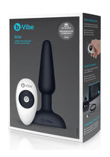 Load image into Gallery viewer, B-Vibe Trio Plug Rechargeable Silicone Anal Plug with Remote Control - Black
