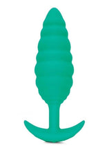 Load image into Gallery viewer, B-Vibe Twist Textured Rechargeable Silicone Anal Plug - Green
