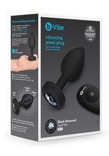 Load image into Gallery viewer, B-Vibe Vibrating Jewel Plug Rechargeable Silicone Anal Plug with Remote - Black - Large/Medium

