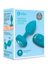 Load image into Gallery viewer, B-Vibe Vibrating Jewel Plug Rechargeable Silicone Anal Plug with Remote - Teal - Medium/Small
