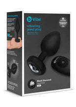 Load image into Gallery viewer, B-Vibe Vibrating Jewel Plug Rechargeable Silicone Anal Plug with Remote - Black - XXLarge
