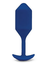 Load image into Gallery viewer, B-Vibe Vibrating Snug Plug 4 Rechargeable Silicone Anal Plug - Blue/Navy
