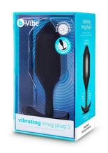 Load image into Gallery viewer, B-Vibe Vibrating Snug Plug Rechargeable Silicone Anal Plug - Black - XXLarge
