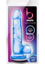 Load image into Gallery viewer, B Yours Sweet N&#39; Hard 4 Dildo with Balls - Blue - 7.75in
