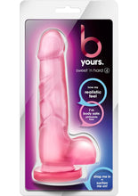 Load image into Gallery viewer, B Yours Sweet N&#39; Hard 4 Dildo with Balls - Pink - 7.75in
