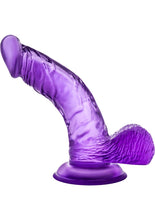 Load image into Gallery viewer, B Yours Sweet N&#39; Hard 8 Dildo with Balls - Purple - 6.5in
