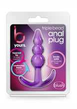 Load image into Gallery viewer, B Yours Triple Bead Butt Plug - Blue/Purple
