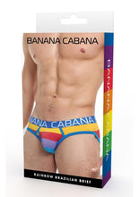 Load image into Gallery viewer, Banana Cabana Brief - Multicolor/Rainbow - Medium/Small
