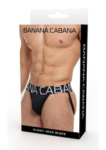 Load image into Gallery viewer, Banana Cabana Jock - Black - Medium/Small
