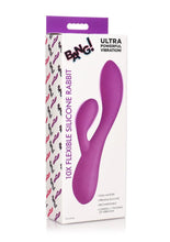 Load image into Gallery viewer, Bang! 10x Flexible Rechargeable Silicone Rabbit - Purple
