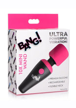 Load image into Gallery viewer, Bang! 10x Vibrating Mini Rechargeable Silicone Wand Massager - Pink
