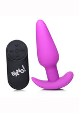 Load image into Gallery viewer, Bang! 21x Vibrating Silicone Rechargeable Butt Plug with Remote Control - Purple
