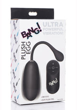Load image into Gallery viewer, Bang! 28x Plush Silicone Rechargeable Egg with Remote Control - Black
